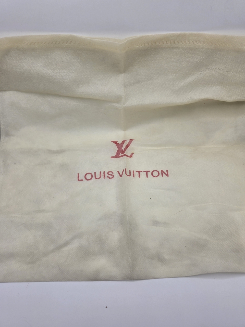Louis Vuitton Cream Pink Logo Breathable Cotton Dust Bag Cover